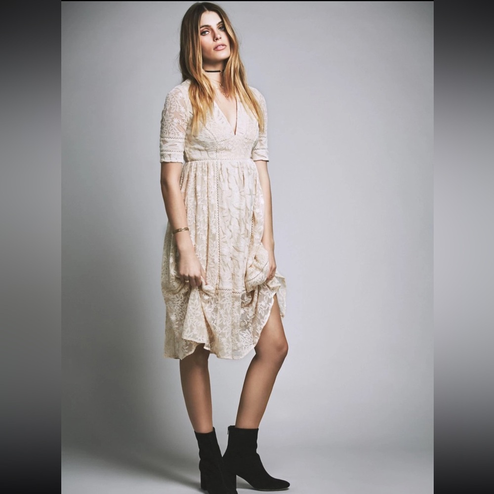 COTTAGECORE🪻 Lace Crochet Mountain Laurel Dress | FREE PEOPLE